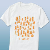 Oranje kat op maat t-shirt