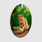 Oranje Kat Ornament (voorkant)