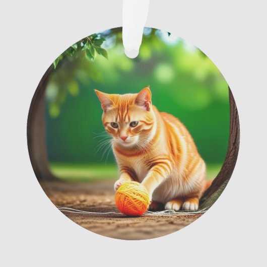Oranje Kat Ornament (voorkant)