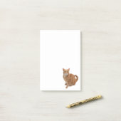 Oranje kat post-it® notes (Op bureau)