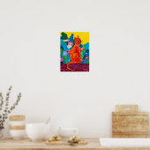 Oranje Kat Poster (Keuken)