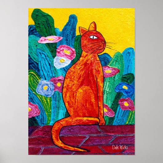 Oranje Kat Poster (Voorkant)
