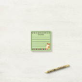 Oranje Kat Schema Groen Post-it® Notes (Op bureau)