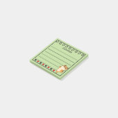 Oranje Kat Schema Groen Post-it® Notes (Schuin)