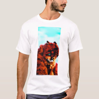 Oranje kat t-shirt