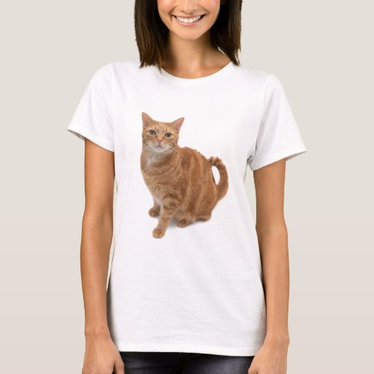 Oranje kat t-shirt (Voorkant)