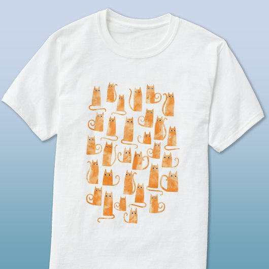 Oranje kat t-shirt