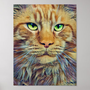 Oranje katoengroene kleurige tablet poster