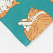 Oranje katten grappig fleece deken (Hoek)