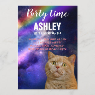 Oranje katten in de ruimtevaartpartij kaart