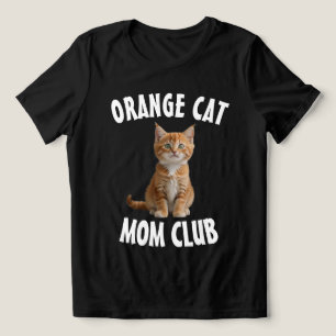 ORANJE KATTENMOEDER GINGER KAT CLUB T-SHIRT