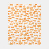 Oranje kattenpatroon fleece deken (Voorkant)