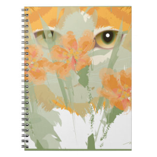 Oranje kattenvuller notitieboek