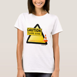 Oranje kegel-T-shirt met platte zone T-shirt