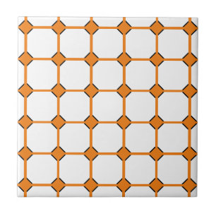 Oranje keramisch tegel, klein (4,25 x 4,25 inch) tegeltje