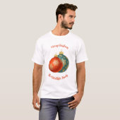 Oranje kerstboomgaard T-Shirt (Voorkant volledig)