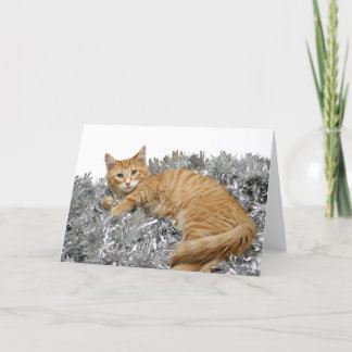 Oranje kerstfeest feestdagen kaart