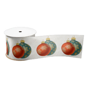 Oranje kerstsierribbon lint