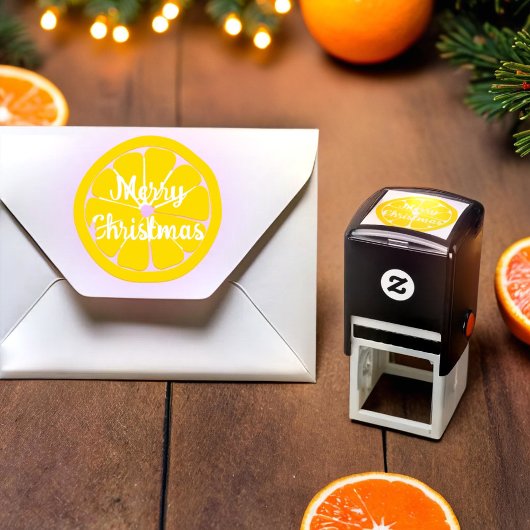 Oranje kerstvrucht  zelfinktende stempel