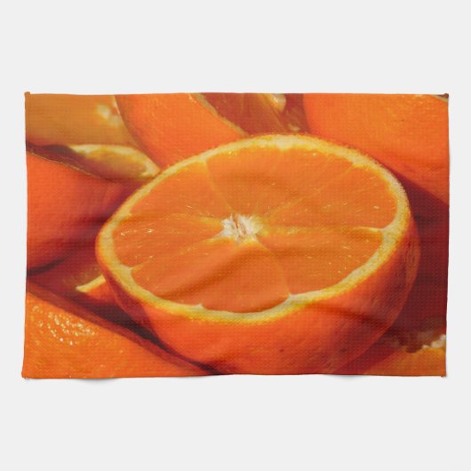 Oranje keukenhanddoek 16 x 24 inch (Horizontaal)