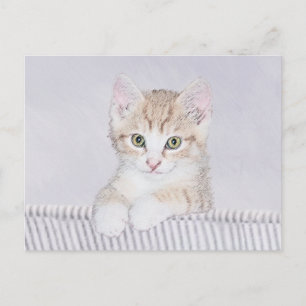 Oranje keukenschilderij - Oorspronkelijke kattekun Briefkaart