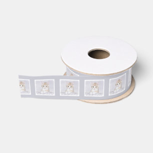 Oranje keukenschilderij - Oorspronkelijke kattekun Grosgrain Lint