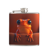 Oranje kikker heupfles (Voorkant)