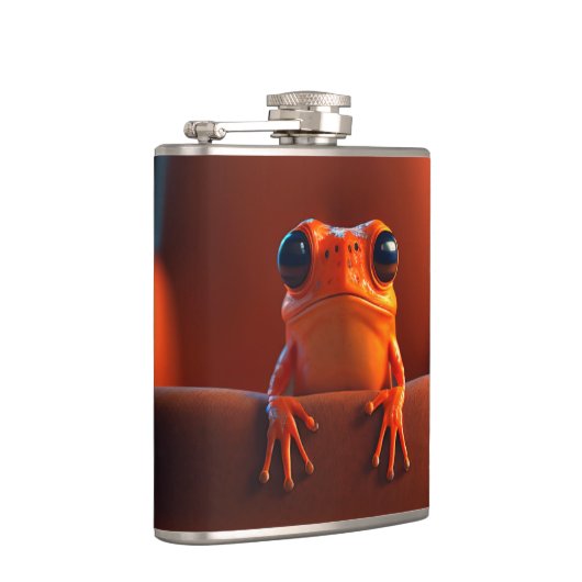 Oranje kikker heupfles (Rechts)