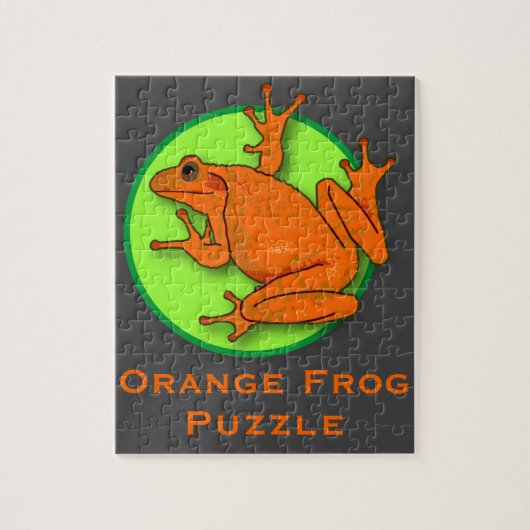 Oranje kikker legpuzzel (Verticaal)