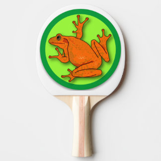 Oranje kikker pingpongpeddel tafeltennisbatje