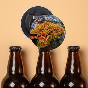 Oranje Kip van de Bossen Paddestoel Button Flesopener