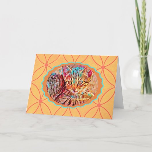 Oranje Kitten  Stijlnotitie Kaart (Voorkant)