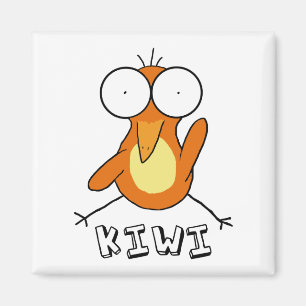 Oranje Kiwi Magnet Magneet
