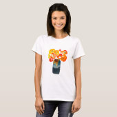 Oranje klaprozen waterverf t-shirt (Voorkant volledig)