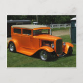 Oranje Klassieke auto Briefkaart (Voorkant)