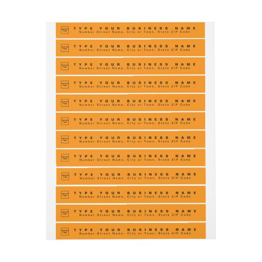 Oranje Kleur BedrijfsRetouradres Slim (Vel)