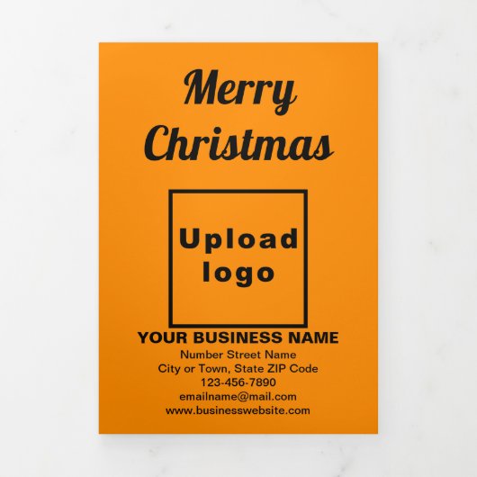 Oranje kleur | Christmas | Business Trifold Kaart (Cover)