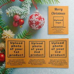 Oranje kleur   Christmas   Business Trifold Kaart