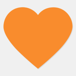 Oranje Kleur Hart Sticker
