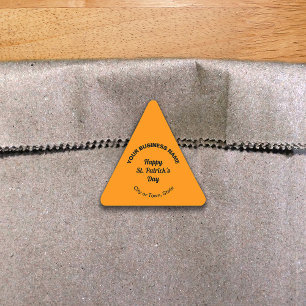 Oranje kleur Saint Patrick Business Driehoek Sticker
