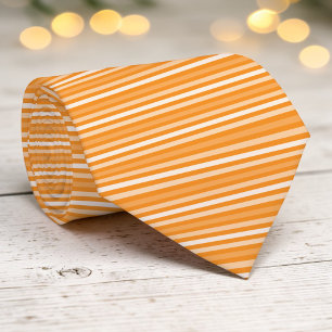 Oranje kleur strepen das
