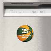 oranje kleuren voor het groene basketbalteam magneet (Insitu (Vaatwasser))
