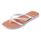 Oranje kleurrijke strepen teenslippers (Schuin)