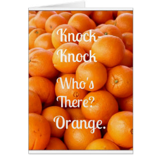 Oranje Knock-Knock Joke voelt zich beter?