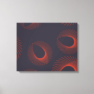 Oranje, koele, trendy, geometrische oogabstractie canvas afdruk