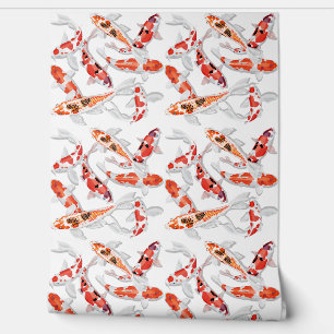 Oranje Koi-vis Behang