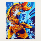 Oranje koi vis blauw planner (Voorkant)