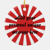 Oranje Kokeshi aanpasbare tekst Verwerend Ornament (Achterkant)