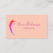 Oranje kolibrie visitekaartje (Voorkant)