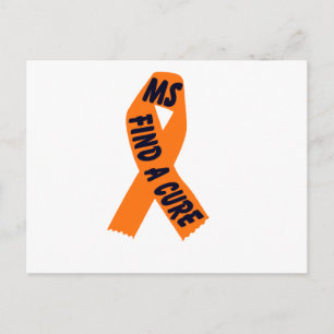 Oranje koolstofbewustzijn briefkaart